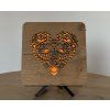 Srdce malované lampa 19x19 cm