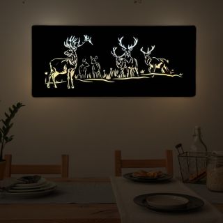 Světelné Obrazy a lampy s Jeleny - Oživte Svůj Interiér! Milí přátelé, Představujeme vám exkluzivní kolekci světelných...