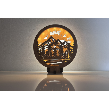 "Mountains forest" lamp 20x22cm