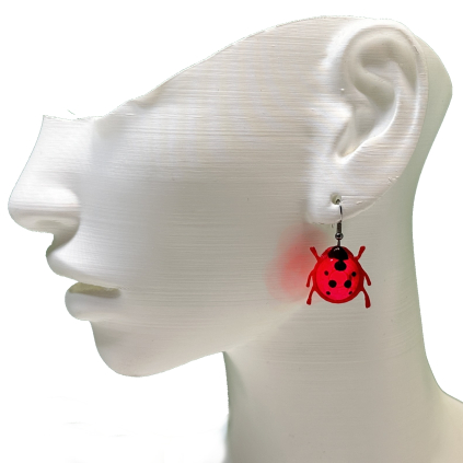 Luminous earrings "Ladybugs"