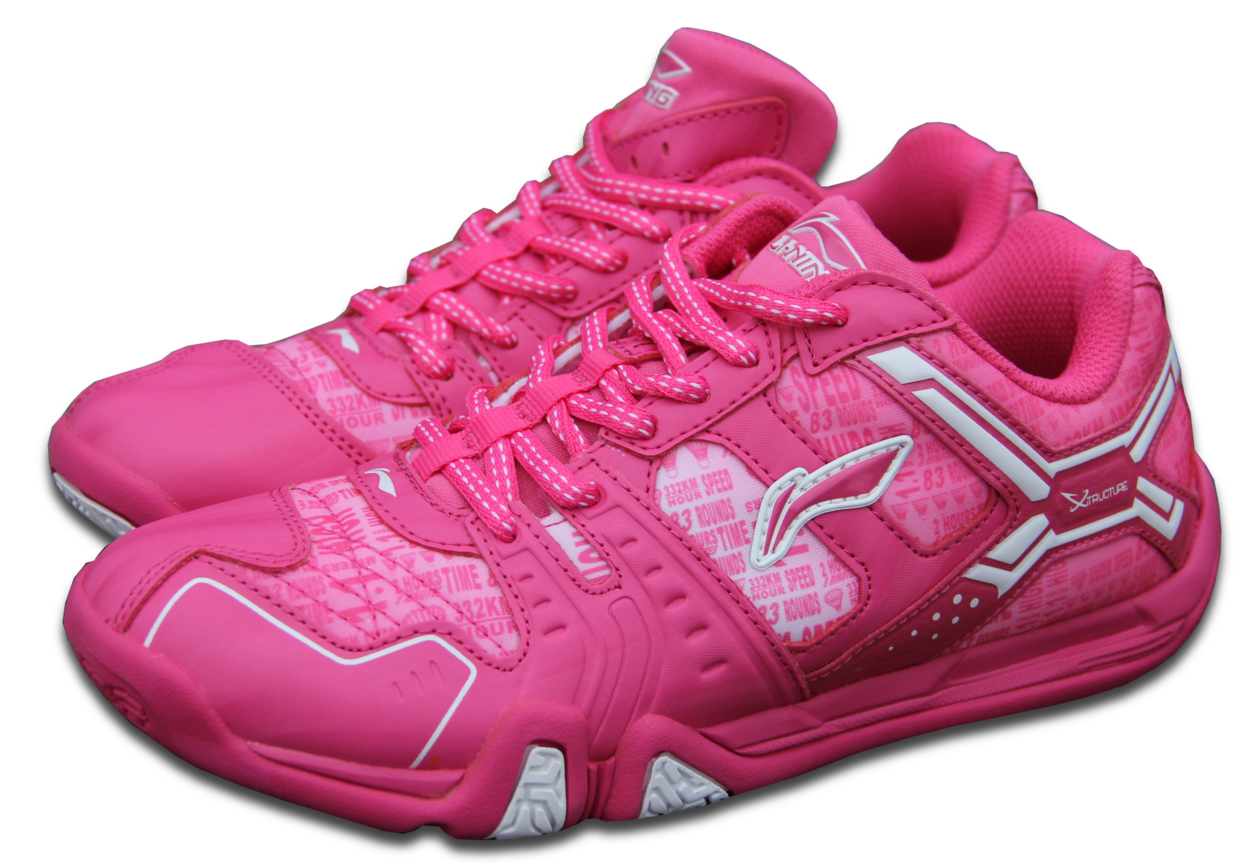 LI-NING Metall X STORM II, Flash Pink, Dámská sálová obuv Velikost: 5 USw, (EUR 35, délka stélky 215mm)