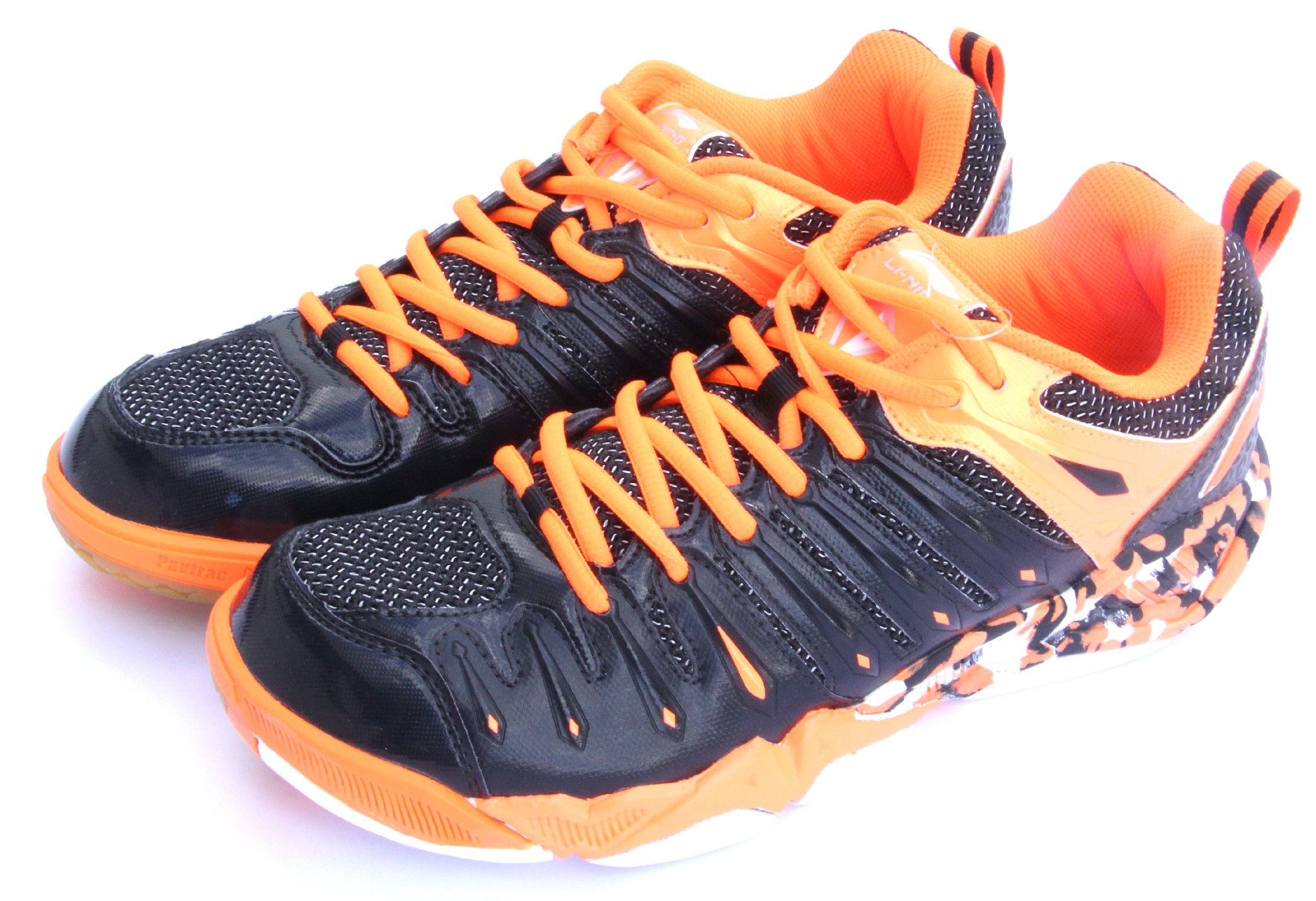 LI-NING IMPACT, ORANGE/BLACK, Pánská sálová obuv Velikost: 7 USm (EUR 39a2/3, délka stélky 245mm)