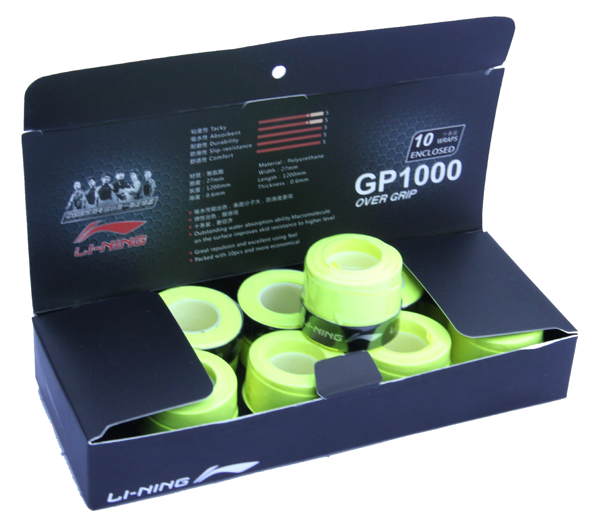 Omotávka Overgrip Glue - Flash Green - 10 ks, reflexní zelená