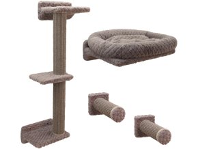 kocici strom na zed kerbl 80919 monte alpi nastenna patra taupe sada 8 ks 1