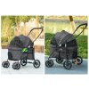 kocarek pro psy 2v1 pawhut d00 190v01cg tmave sedy 05