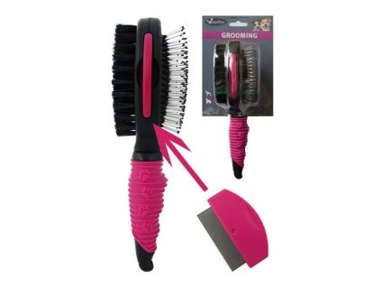 KARTÁČ OBOUSTRANNÝ + BLEŠÁK pro psy