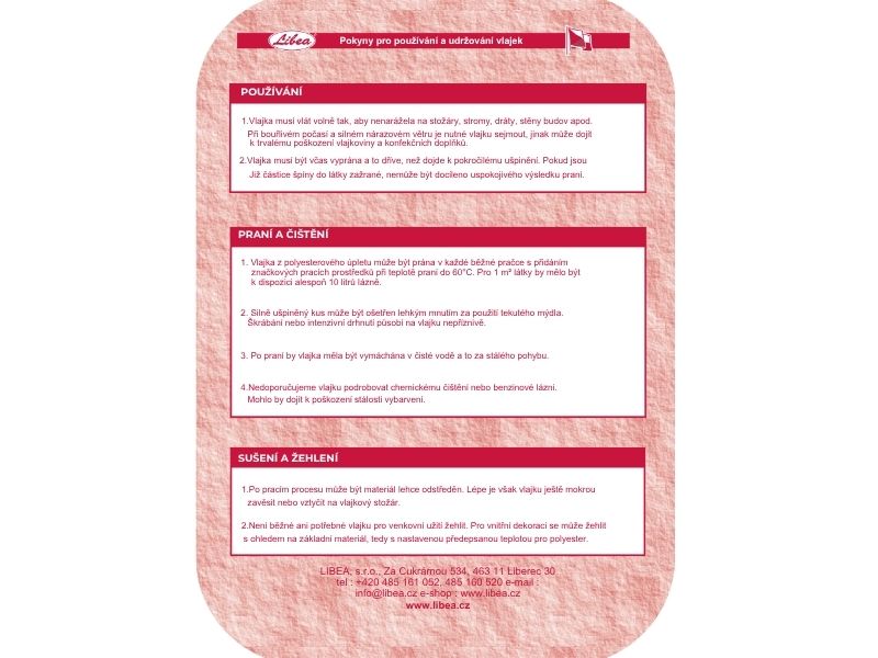 NÁVOD K POUŽÍVÁNÍ VLAJEK