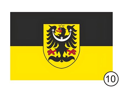 slezska vlajka pulena s erbem autojizda