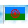 romska vlajka na karabiny