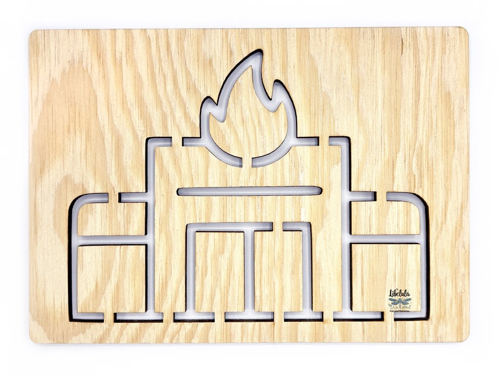 KresliSoMnou - Šablóna na kreslenie - Objekty - Hasičská stanica (Veľkosť šablóna Veľký formát (cca. A4))