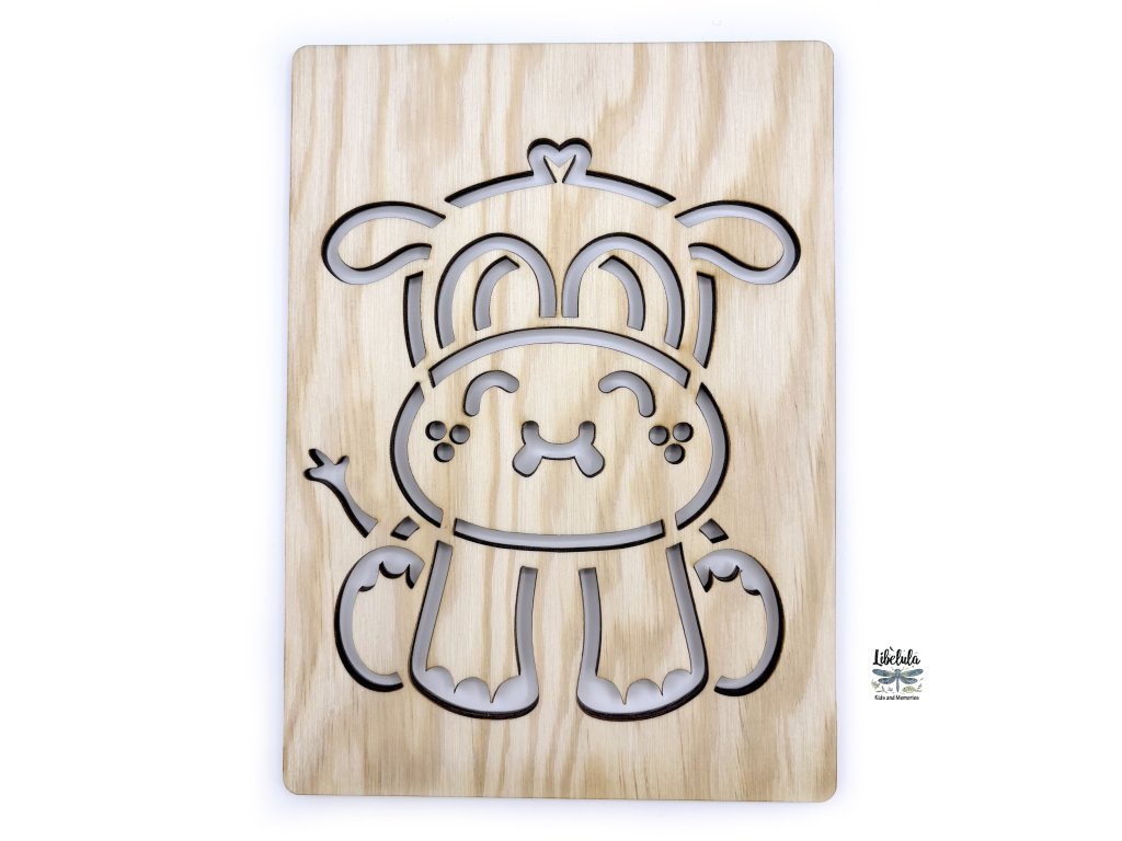 Šablóna na kreslenie Safari - Hroch (Veľkosť šablóna Veľký formát (cca. A4))