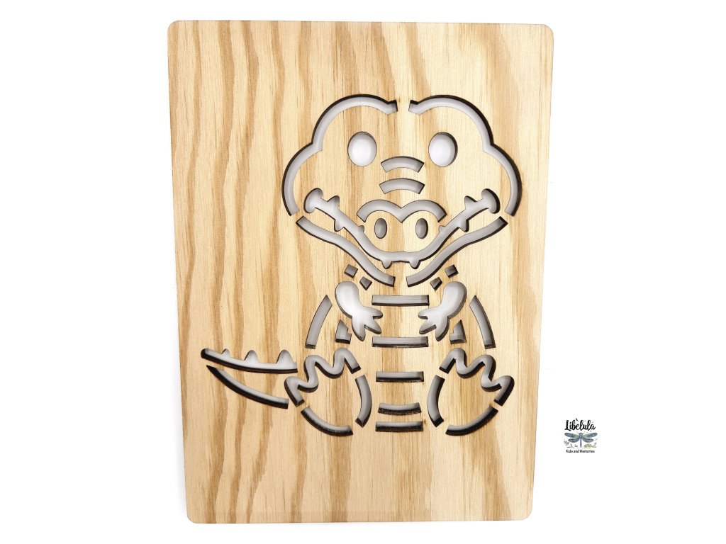 Šablóna na kreslenie Safari - Krokodíl varianta 1 (Veľkosť šablóna Veľký formát (cca. A4))