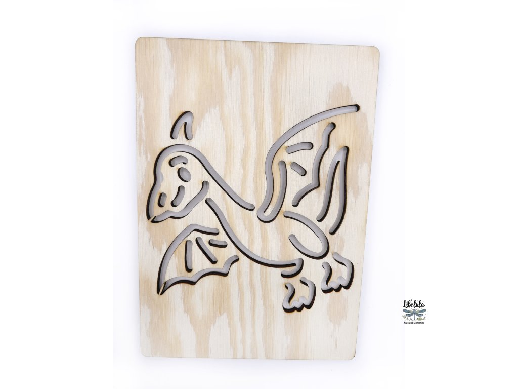 Šablóna na kreslenie Dinosauri - Pterodaktylus (Veľkosť šablóna Veľký formát (cca. A4))