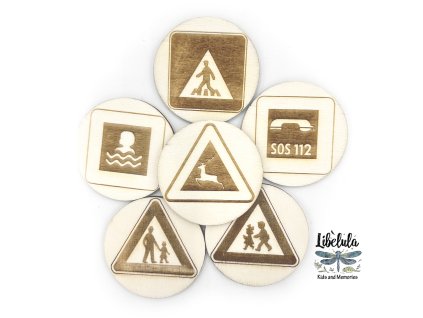 1426 1 drevene pexeso dopravne znacky