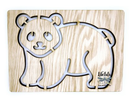 Šablóna na kreslenie Lesné zvieratá - Panda veľká