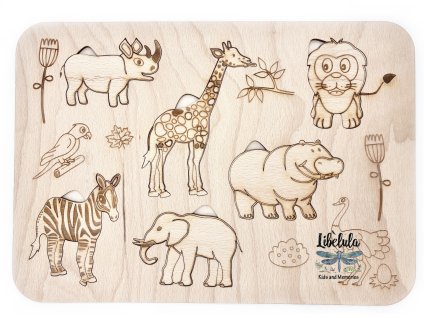 Mysli&Vlož – DREVENÁ vkladačka – SAFARI