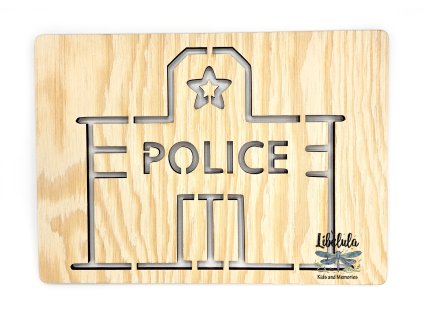 KresliSoMnou - Šablóna na kreslenie - Objekty - Policajná stanica (Veľkosť šablóna Veľký formát (cca. A4))