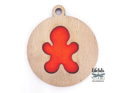 Drevená vianočná ozdoba s vianočným motívom 1 (Farba Žltá)