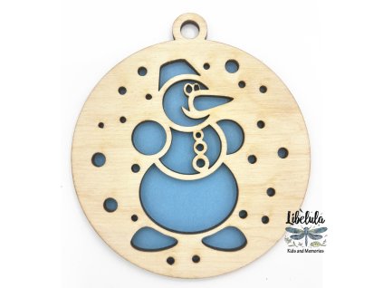 Drevená vianočná ozdoba s vianočným motívom 9 (Farba Žltá)