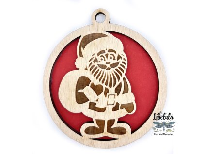 Drevená vianočná ozdoba s vianočným motívom 12 (Farba Žltá)