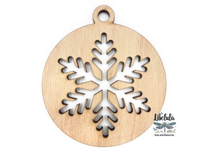 Drevená vianočná ozdoba s vianočným motívom 14 (Farba Žltá)