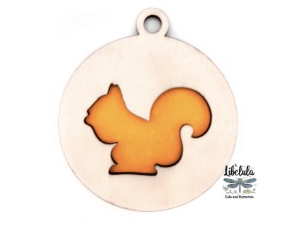 Drevená vianočná ozdoba s vianočným motívom 15 (Farba Žltá)