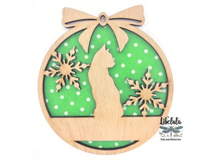 Drevená vianočná ozdoba s vianočným motívom 25 (Farba Žltá)