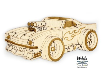 PaintMe - Drevená omaľovánka - Autá - Tuning muscle car