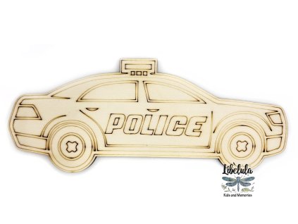 2167 paintme drevena omalovanka auta policajne auto