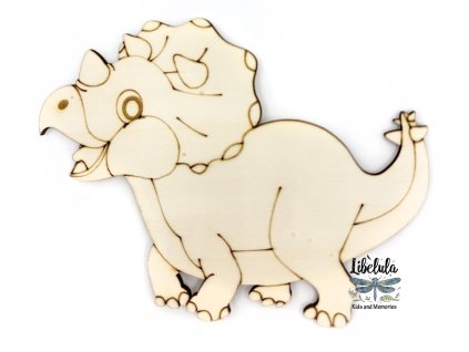 PaintMe - Drevená omaľovánka - Dino - Triceratops