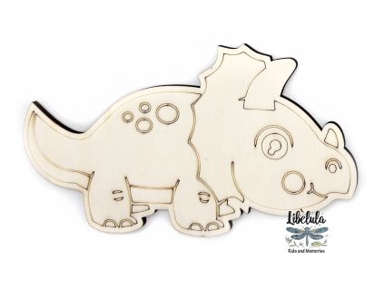 PaintMe - Drevená omaľovánka - Dino - Pachyrhinosaurus (baby)