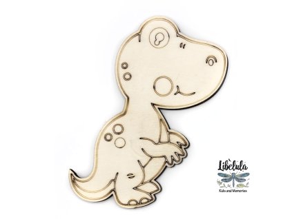 2206 paintme drevena omalovanka dino tyrannosaurus rex baby