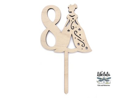 2449 1 dreveny zapich na tortu princezna cislo 8