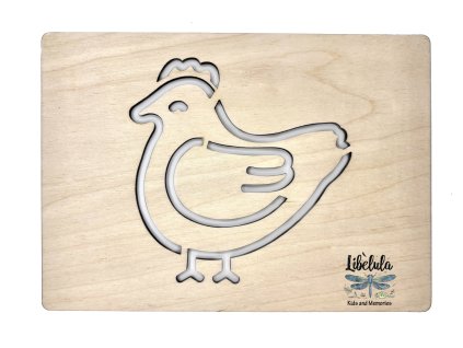 Šablóna na kreslenie Farma - Sliepka (Veľkosť šablóna Veľký formát (cca. A4))