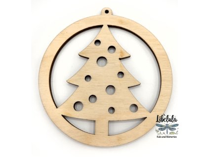 Drevená vianočná ozdoba – Vianočný motív 15