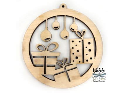 Drevená vianočná ozdoba – Vianočný motív 16