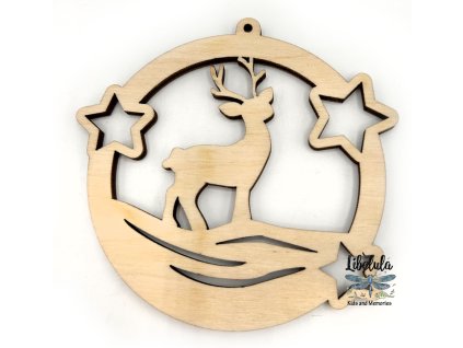 Drevená vianočná ozdoba – Vianočný motív 18