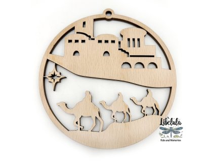 Drevená vianočná ozdoba Svätá noc 18