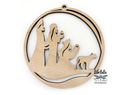 Drevená vianočná ozdoba Svätá noc 19