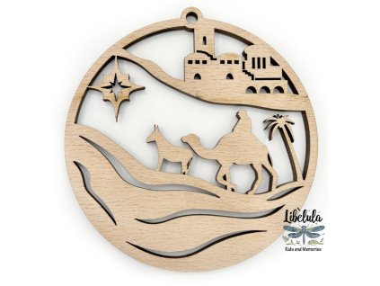 Drevená vianočná ozdoba Svätá noc 21