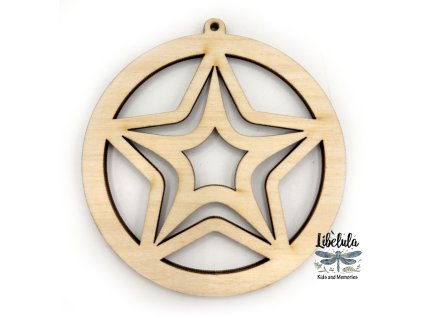 Drevená vianočná ozdoba – Vianočný motív 24