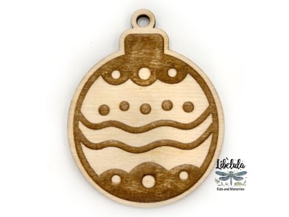 Drevená vianočná ozdoba – Vianočný motív 25