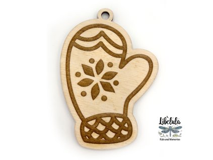 Drevená vianočná ozdoba – Vianočný motív 27