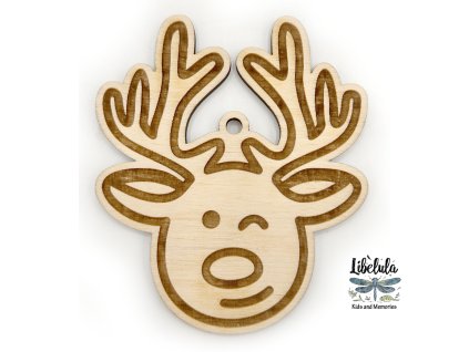 Drevená vianočná ozdoba – Vianočný motív 28