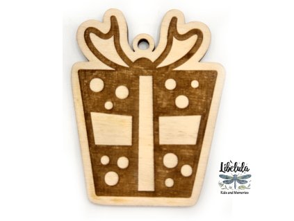 Drevená vianočná ozdoba – Vianočný motív 32