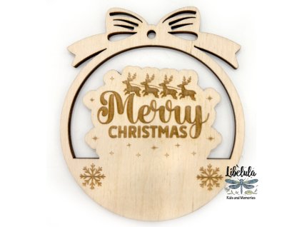 Drevená vianočná ozdoba – Vianočný motív 42