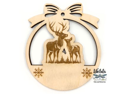 Drevená vianočná ozdoba – Vianočný motív 44