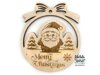 Drevená vianočná ozdoba – Vianočný motív 45