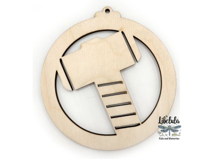 Drevená vianočná ozdoba – MARVEL 8