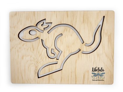 Šablóna na kreslenie Austrália -  Kengura (Veľkosť šablóna Veľký formát (cca. A4))